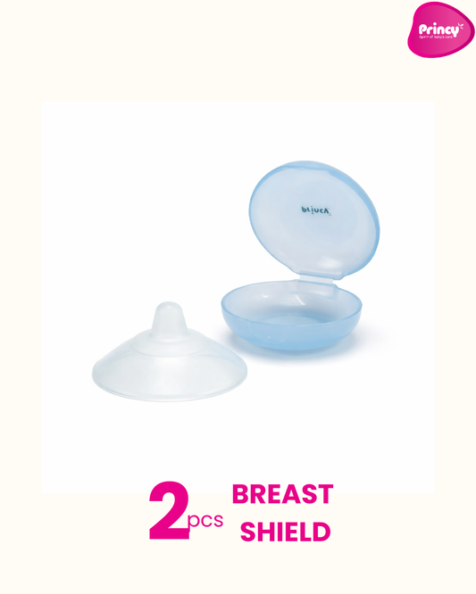 Princy 2pcs Silicone Breast Shields with Protective Cases  | Promotes Skin Contact | Clinically Tested & BPA-Free | 2-Pack (Standard Size)