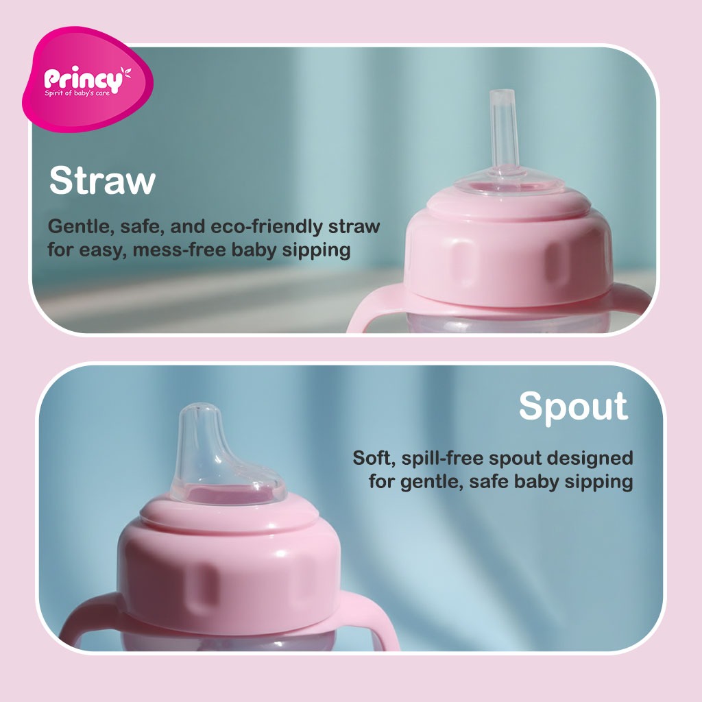 Princy 2-in-1 Convertible Sippy Cup - 150ml Training Cup for Toddlers - Image 3