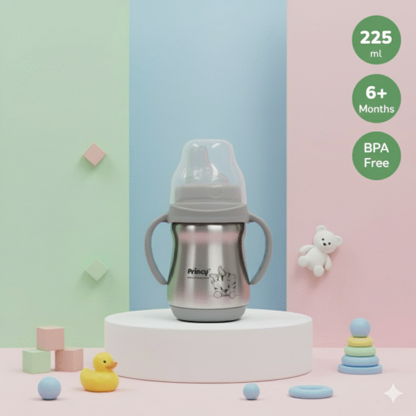 Princy 225ml Stainless Steel Water Bottle for Kids with Handle - Image 5