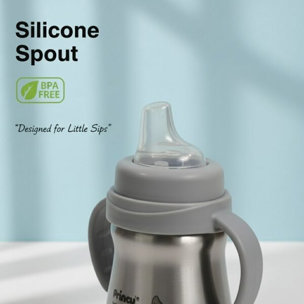 Princy 225ml Stainless Steel Water Bottle for Kids with Handle - Image 2